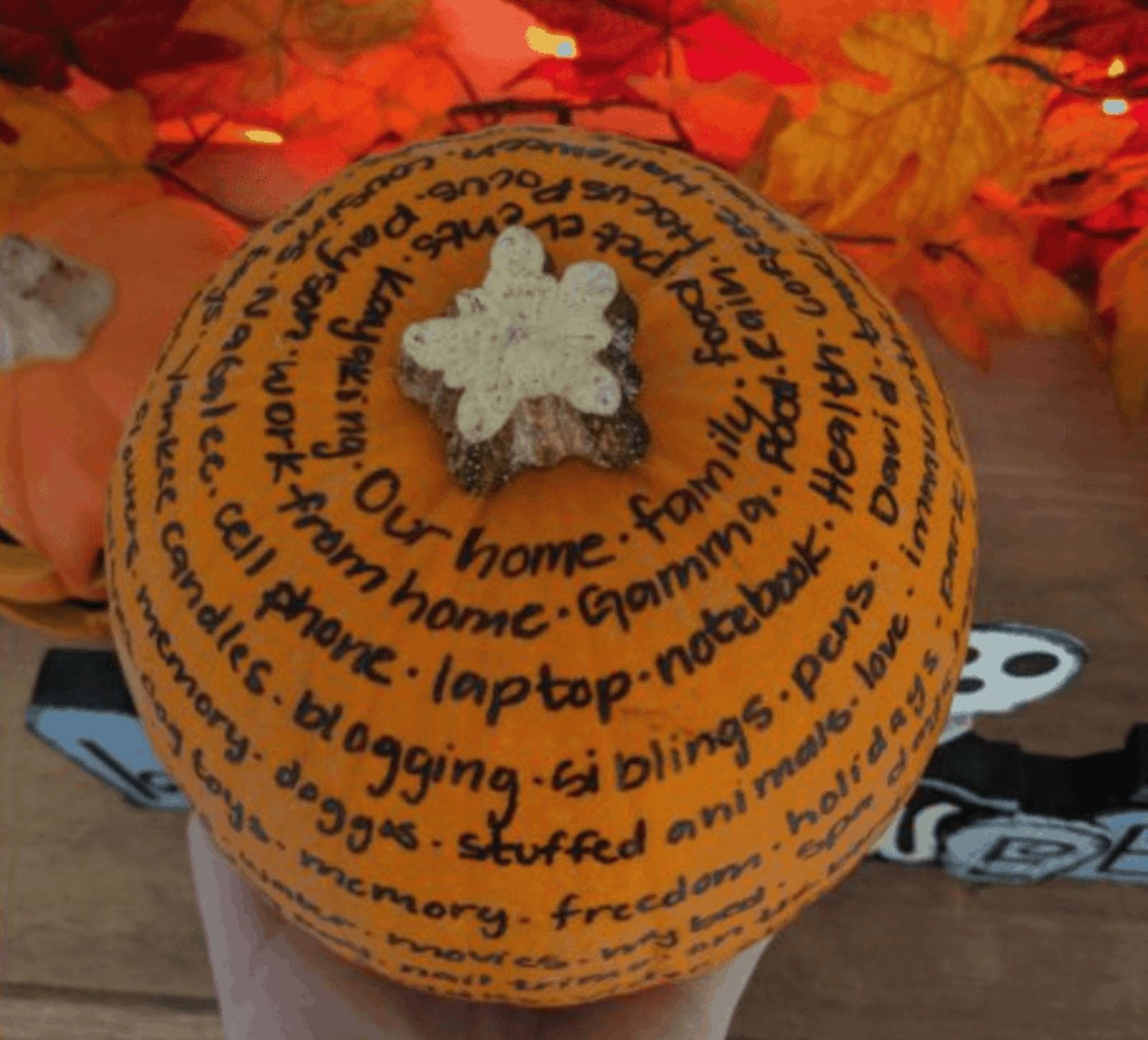 Gratitude pumpkins - blog post - kitchen table ceos - by tracy smith - fall activity