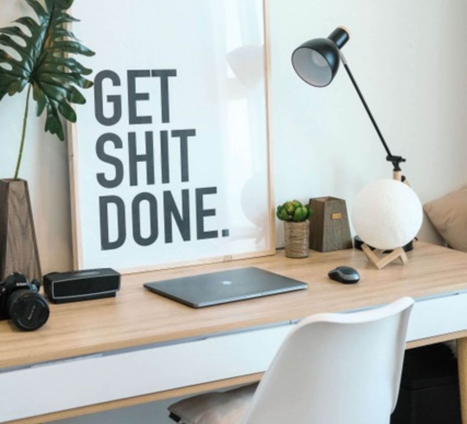 Kitchen Table CEOs Blog - 10 Things You Must Do Before You Launch your Website - 'Get Shit Done' poster